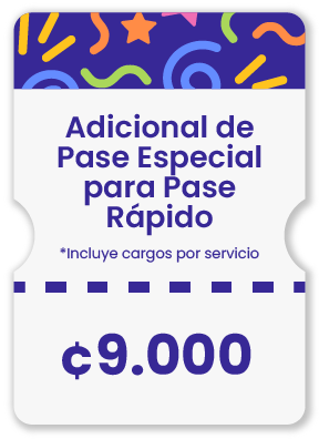 Tiquete precio Adic de Pase Especial para Pase Rápido