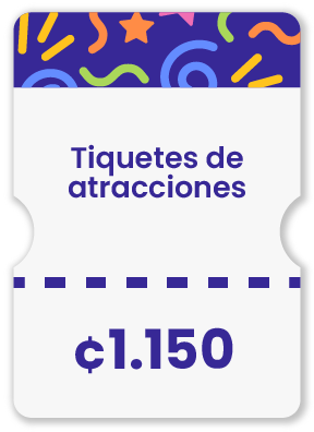 Tiquete precio de Atracciones