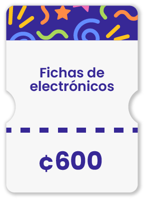 Tiquete precio Fichas de electrónicos