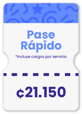 Tiquete precio Pase Rápido